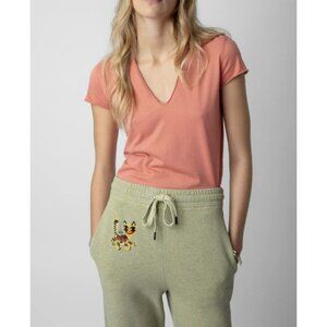 Zadig & Voltaire Peace Love Fishnet Tee Litchi ( XS )